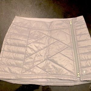 Smartwool light gray zip up apres skirt! EUC